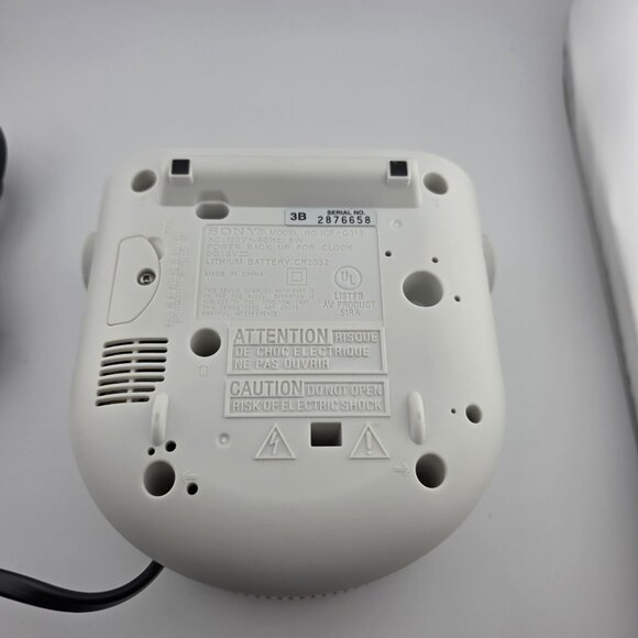 Sony Dream Machine ICF-C318 White‎ Plastic Digital AM/FM Dual Alarm Clock Radio - Picture 7 of 10